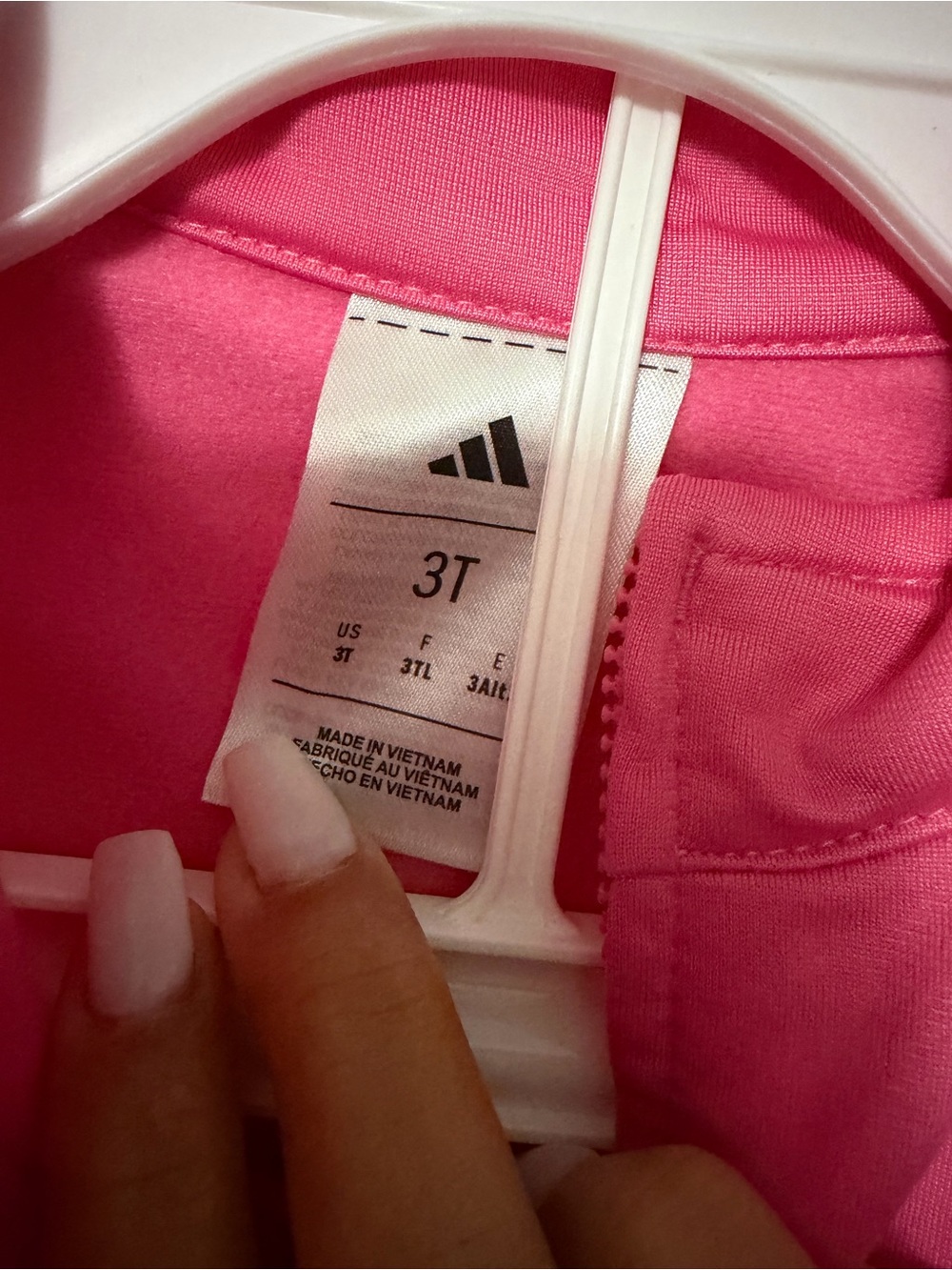 Adidas girls pink 2 piece tracksuit jacket & jogger set size 3T NWT - Picture 5 of 5